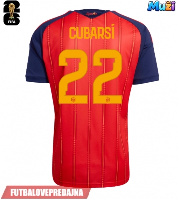 Lacne Muži Futbalové dres Španielsko Pau Cubarsi #22 MS 2026 Krátky Rukáv - Domáci